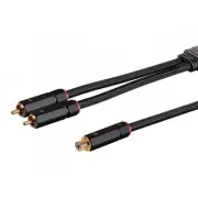 Monoprice 38079 MONOPRICE ONIX SERIES - 2-MALE TO 1-FEMALE RCA Y-ADAPTER_ 12IN_