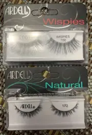 Ardell Eyelashes Lot 1 Wispies 700 And 1 Natural 172