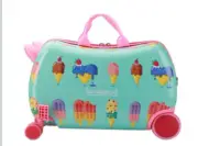 Ice Cream Kids Pull Along Luggage 17" Ride Me Case - Ridable Suitcase