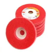 5Pcs 4inch Nylon Fiber Disc Buffing Wheel Polishing Disk For Angle Grinder Tool