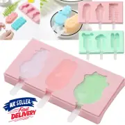 Ice Cream Maker Silicone Popsicle Molds Frozen Mould DIY Popsicle Sticks