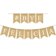 Linen Flag Decoration Wall Decoration Banner Bunting Graduation Burlap Banner