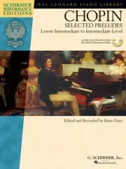 Chopin Selected Preludes Piano Solo Classical Sheet Music Book Online Audio