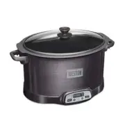 6 Qt. Indoor Smoker & Slow Cooker 2-In-1 Programmable Gasket Sealed Lid Black