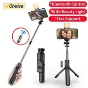Selfie Stick Tripod Wireless Stand with Light Bluetooth Remote Extendable Tripod