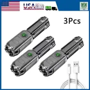 Rechargeable 990000LM LED Tactical Flashlights High Lumens Torch Zoomable