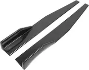 2Pcs 86cm /33.8Inch Carbon Fiber Pattern PP Universal Rear Side Skirt Winglets Diffusers Compatible for Car Truck SUV