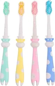 BEBEMOKO Pcs Boys and Girls Animal Toothbrushes Nylon Soft Bristles Toothbrush Safe Ergonomic Handle Random
