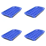 4x Appetito Flexible 32-Jumbo Ice Cube Tray Mould Home Kitchen Accessory Blue