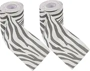 DONFAMDS 2Pcs Zebra Print Toilet Paper with Texture Stylish Bathroom Decor Unique Animal Print Design Durable Soft Tissue for Convenient Storage