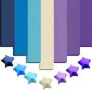 1620 Sheets Gradient Purple Origami Star Paper Strips, Decorative Origami Stars