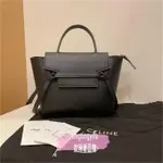 CELINE PICO BELT BAG 黑 鯰魚包 20CM小號 賽林 NANO 顆粒牛皮 手提單肩包 手提包 肩背