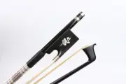 4/4 Violin Bow Carbon Fiber Ebony Frog nice inlay Natural Bow Hair Well Balance
