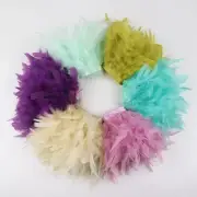 10Yards Fluffy Marabou Ribbon Turkey Feather Lace Clothing Sewing Trim Feathers