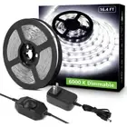 32FT Super Bright Dimmable Daylight White Tape LED Strip Lights Home Decoration