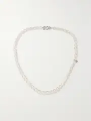 [Mikimoto] Mikimoto - 18-karat White Gold Pearl Necklace - One size One size White