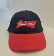 Budweiser King Of Beers Hat Red Blue White Snapback Adjustable Fit Embroidered