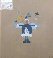 Sandy Jenkins Snow Day with Charms Handpainted Needlepoint Canvas