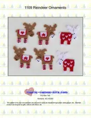 Reindeer Christmas Ornaments-Plastic Canvas Pattern or Kit
