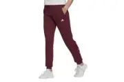 Adidas Women's Linear French Terry Core Pants (Victory Crimson/White, Size M)
