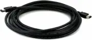 15-Feet IEEE-1394 FireWire iLink DV Cable 6Pin-6Pin M/M, Black (100033)