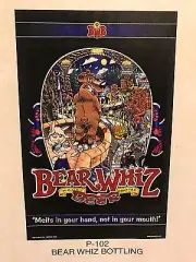 BEAR WHIZ BEER Bottling ~ VINTAGE ~ New Old Stock ~ Poster Advertising Sign P2