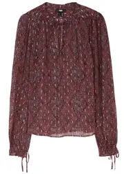 Paige Fia Printed fil Coupé Chiffon Blouse - Multicoloured - M (UK12 / M) M (UK12 / M)