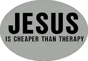 Knockout 827 'Jesus is Cheaper Than Therapy' Hitch Cover