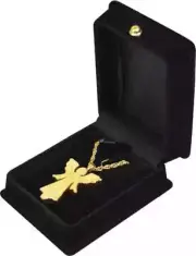 Gold Angel Pendant Urn w/20" chain & black velvet display box
