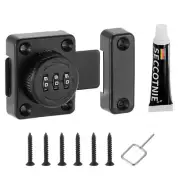 Cabinet Password Latch Combination Lock Safety Lock with Glue Black