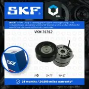 Aux Belt Tensioner fits AUDI Q5 8RB 3.2 08 to 12 CALB Drive V-Ribbed SKF Quality