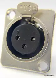 (8 PACK) PROCRAFT PXLRFP "D" Type Panel Mount XLRF Connector w/ Nickel Shell