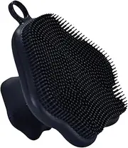 koolsoo Silicone Face Scrubber Facial Cleansing Tool Soft Portable Shower Accessories Exfoliating Brush Face Wash Brush for Home Use, Black