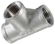 (10 Pack) 1/8" NPT Female Threaded Tee 316 Stainless Steel 150 Pipe T Fitting