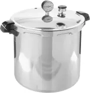 23-Quart Induction-Compatible Pressure Canner with Safety Features & Accessories