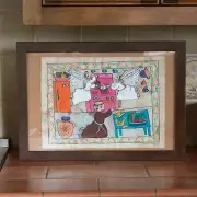 Mexican Religious Folk Art, San Pascual Patron of Cooks & Kitchens Painting