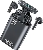 AWEI T70 Wireless Earbuds, Bluetooth Noise Cancelling Earbuds, 800mAHh Headphone Charging Pod 77 Hours Playtime, AI Call Noise Reduction, Lightweight in-Ear Fit, IPX4 Waterproof Bluetooth Earbuds