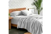 Ddecor Home | 1500TC Premium Cotton Blend King Sheet Set | Silver