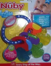Nuby Icybite Teether, Baby Shower, Diaper Cake, BPA Free, Purice Gel, Toy Keys