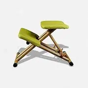 Home Work Chair Ergonomically Designed Kneeling Chair Green Fabric Cushion Modern Office Computer Chair Ergonomic Posture Knee Chair Design