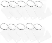 TOGEVAL 60 Sets Acrylic Keychain Acrylic Tag with Key Ring Labels with Key Ring Key Identifiers Key Acrylic Key Tag Key Blank Tag Key Tags Identifiers Acrylic Blanks Key Ring Tags