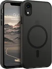 YINLAI for iPhone XR Case, [Compatible with MagSafe] Skin-Friendly Touch Magnetic Slim Shockproof Protective Phone Cases for iPhone XR 6.1", Translucent Matte Black