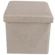 Foldable Storage Stool, Space-Saving Foot Rest Bench