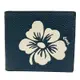 COACH 男款花卉6卡證件卡片短夾(藍/米白)