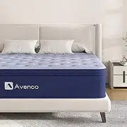 [Avenco] Cal King Mattress, 12 Inch Hybrid Cal King Mattress in a Box for Pressure Relief & Sound Sleep, Individually Wrapped Pocket Coils Innerspring Mattress for Motion Isolation, Medium Firm Mattress