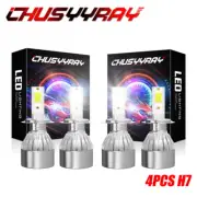 4x H7 LED Headlight Bulbs High-Low Beam 6000K White For Smart Fortwo 2008-2015 (for: Smart)