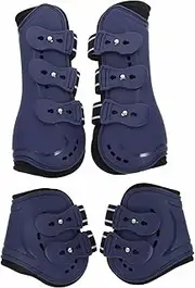 BCOATH 4 Pcs Horse Leg Boots Adjustable Open Front Guard for Jumping Trail Riding Equestrian Protective Horse