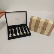 Bombay Company Silver Plate Tea Spoon Set of 6 Renaissance Assorted