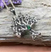 Celtic Tree of Life Necklace Sterling Silver 925 Irish Pendant W/FREE CHAIN
