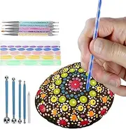 ZPSHYD 34Pcs Mandala Dotting Tools Set, DIY Mandala Painting Kit Mandala Rock Painting Kit with Dotting Tools for Rocks Painting, Nail Art Painting, Making Polka dots, Clay Pottery Craft, Coloring